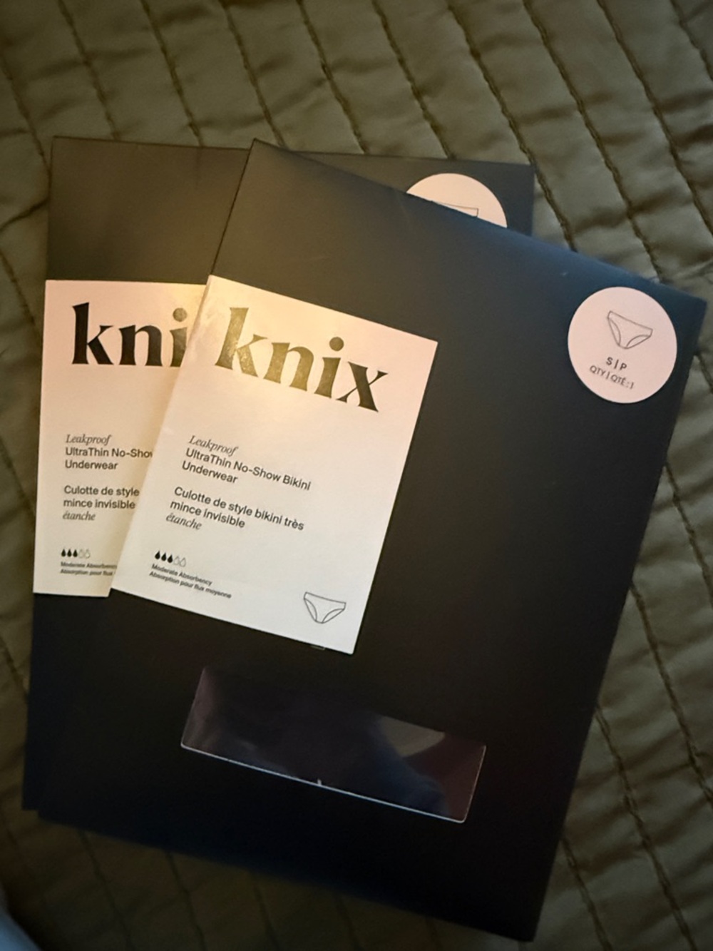 knix Black Leakproof UltraThin No-Show Bikini Underwear